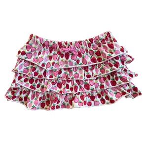 Hatley girls Ruffle Skort Size 6 Pink Red